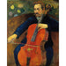 Reproduktion av målningen Le violoncelliste Schneklud - Paul Gauguin