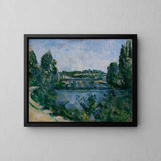 Bron och dammen i Pontoise av Paul Cézanne