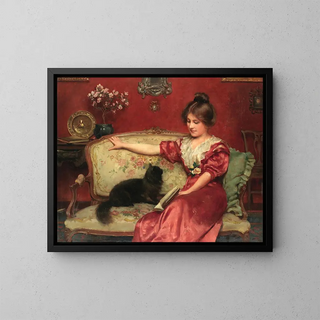 Leo A Malempre - Femme assise et son chat.webp