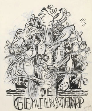 Leo Gestel - Boom met vogels omslagontwerp voor De Gemeenschap.webp