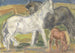 Tre hästar i ett landskap - Leo Gestel — vy av konstverket