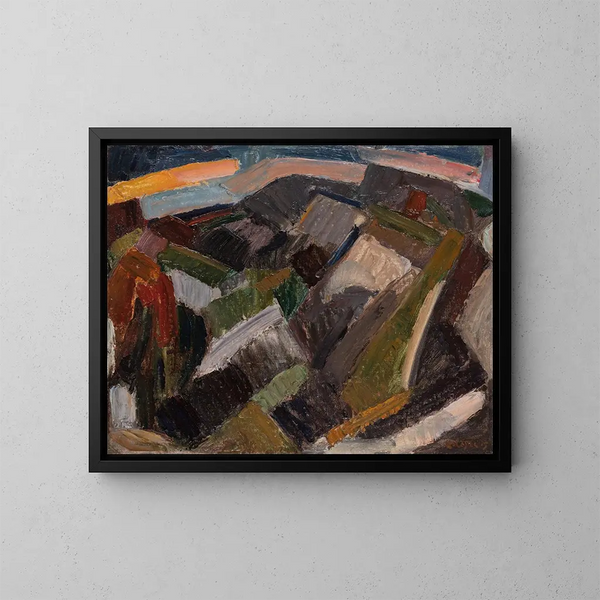 Landskap - Leo Gestel — inramlat konstverk på väggen