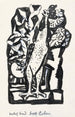 Projekt för bokillustration för "De l'anarchie à la monarchie" av Alexander Cohen - Leo Gestel — vy av konstverket