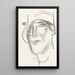 Tête de femme - Leo Gestel — inramlat konstverk på väggen