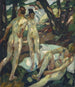 Les Baigneurs Hartmannsberg - Leo Putz — vy av konstverket