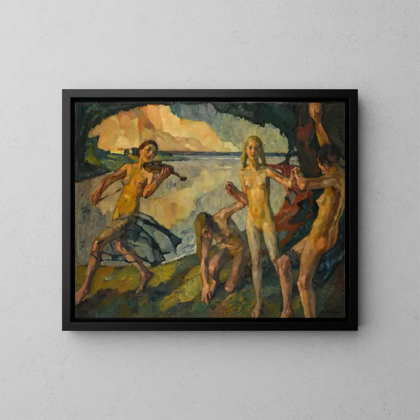 Ungt liv - Leo Putz — inramlat konstverk på väggen
