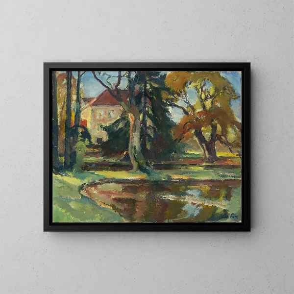Parc du château de Fuberg à Gauting - Leo Putz — inramlat konstverk på väggen