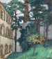 gårdsplanen vid slottet - Leo Putz — vy av konstverket