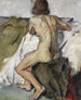 en naken kvinna sittande bakifrån - Leo Putz — vy av konstverket