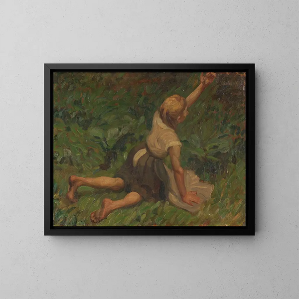 Studie över Askungen - Leo Putz — inramlat konstverk på väggen