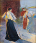En del av croquet - Leon Wyczółkowski — vy av konstverket