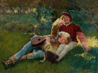 Glada barn - Leon Wyczółkowski — vy av konstverket