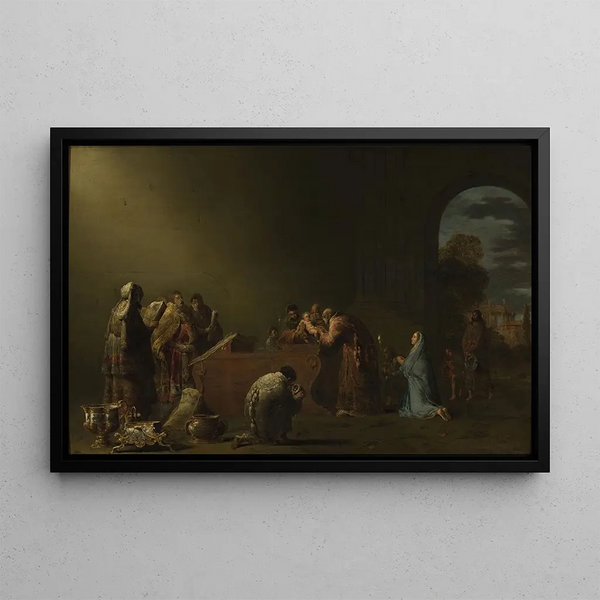Circoncision du Christ - Leonaert Bramer — inramlat konstverk på väggen