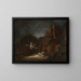 La Découverte des corps de Pyramus et Thisbé - Leonaert Bramer — inramlat konstverk på väggen