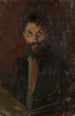 Självporträtt - Leonid Osipovich Pasternak — inramlat konstverk på väggen