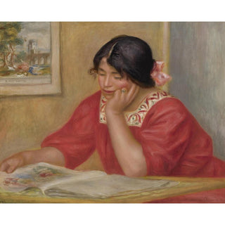 Léontine Lisant - Pierre-Auguste Renoir | Reproduction Tableau Décoration murale affiche copie