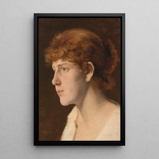 Tête de jeune fille - Leopold Carl Müller — inramlat konstverk på väggen