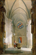L'intérieur d'une chapelle baptismale - Leopold Ernst — vy av konstverket