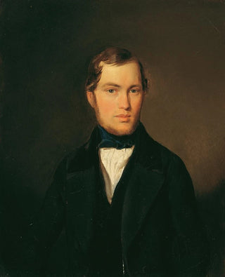 Leopold Fertbauer - Junger Mann mit blauer Halsbinde.webp
