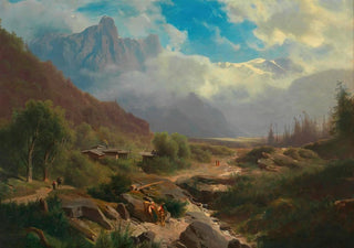 Leopold Heinrich Voescher - Hochgebirgslandschaft.webp