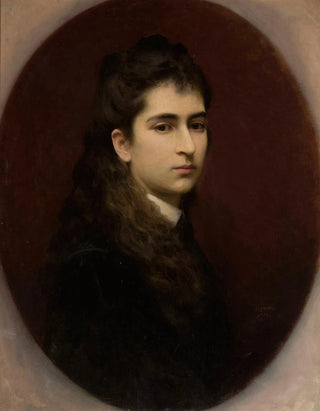 Leopold Horowitz - Portrait of a girl with loose hair.webp