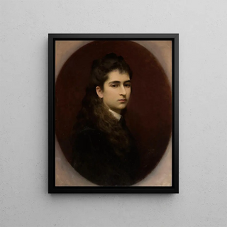 Leopold Horowitz - Portrait of a girl with loose hair.webp