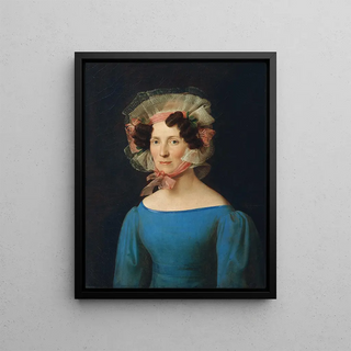 Leopold Kupelwieser - Dame in blauem Kleid.webp
