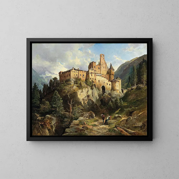 Château de Taufers - Leopold Munsch — inramlat konstverk på väggen