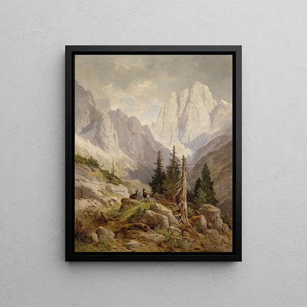 Leopold Munsch - Gmsen im Hochgebirge.webp