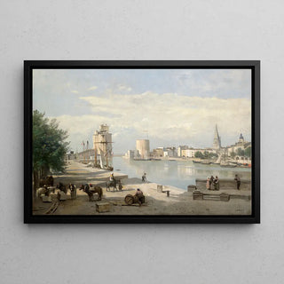 Hamnen i La Rochelle av Jean-Baptiste-Camille Corot