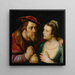 Les Amants inégaux - Cornelis Cornelisz Van Haarlem — inramlat konstverk på väggen