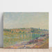 Reproduktion av målningen Les Coteaux de La Celle-sous-Moret, Vus de Saint-Mammès - Alfred Sisley