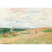 Reproduktion av målningen Les Coteaux de Thierceville, Meules, Berger och Troupeau - Camille Pissarro