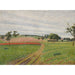 Reproduktion av målningen Les Coteaux de Thierceville, Temps Gris - Camille Pissarro