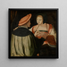 Les Fiancés - Lucas van Leyden — inramlat konstverk på väggen