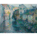 Reproduktion av målningen Les Vieilles Maisons, Quimperlé - Henri Le Sidaner