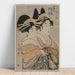 Reproduktion av målningen av Les courtisanes Kasugano och Utahama de Tamaya - Kitagawa Utamaro