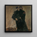 Les ermites - Egon Schiele — inramlat konstverk på väggen