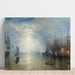 Reproduktion av målningen Les haleurs chargeant du charbon au clair de lune - Joseph Mallord William Turner