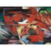 Reproduktion av målningen Les renards - Franz Marc