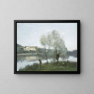 Les Baigneuses de Ville-d'Avray - Jean-Baptiste Camille Corot | Konsttryck Tavla Väggdekoration affisch kopia