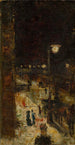 Rue de Berlin på natten - Lesser Ury — vy av konstverket