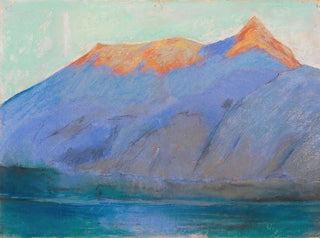 Gardasjön med utsikt över Monte Baldo - Lesser Ury — vy av konstverket