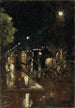 Rue la nuit sous la pluie à Berlin - Lesser Ury — vy av konstverket