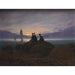 Reproduktion av målningen Lever de lune sur la mer - Caspar David Friedrich