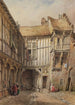 gården vid nummer 29 på Tannerie-gatan, Abbeville, Somme, Frankrike, kallad under François I:s regeringstid - Lewis John Wood — vy av konstverket