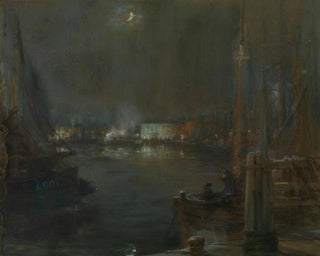 Lieven Herremans - Evening at the Ostend Harbour.webp