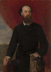 Portrait av skulptören Paul De Vigne - Léon de Winne — inramlat konstverk på väggen