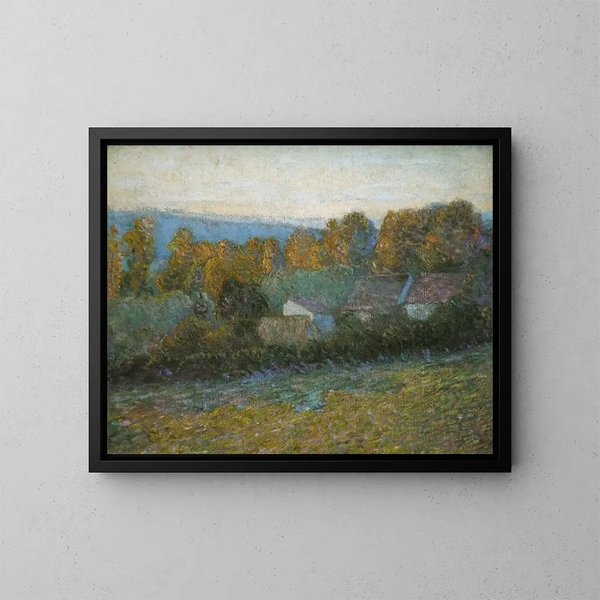 Eftermiddag i höst i Giverny - Lilla Cabot Perry — inramlat konstverk på väggen
