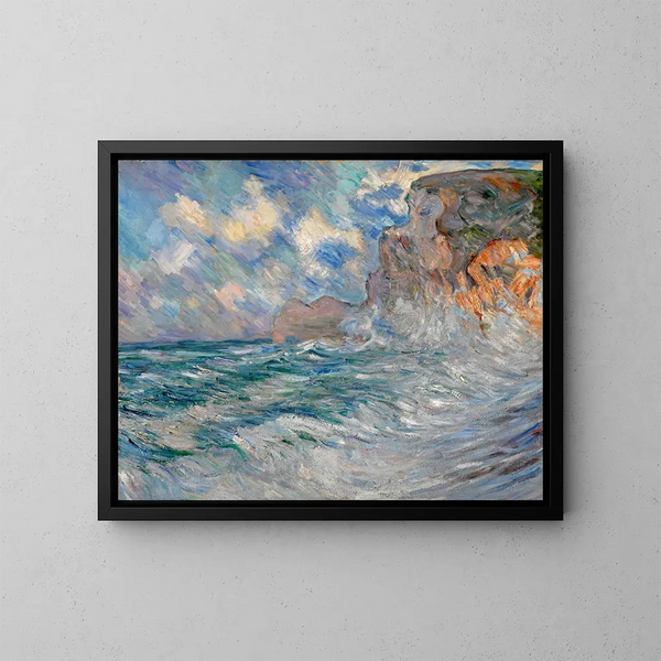 Falaises à Étretat - Lilla Cabot Perry — inramlat konstverk på väggen
